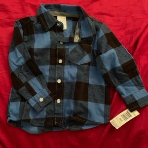 BRAND NEW NEVER USED 18M Boys Blue Flannel